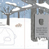In "Who Is Hiding in the Forest?" by Schiffer Publishing, Ltd., lift the flap to discover a snowy forest scene where a smiling owl is nestled in a tree trunk for winter. Perfect for exploring nature and animal habitats with little ones!.
