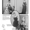 A collage for "Victorian Costume for Ladies 1860-1900" by Schiffer Publishing, Ltd. shows four black-and-white photos of women in detailed 19th-century dresses, each with short captions and a small rose illustration at the bottom left.
