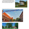 Small Town Pennsylvania from Schiffer Publishing, Ltd. features a photographic tour of Lawrence County, PA—showcasing the blue Ellwood City arch, campus building, brick courthouse, and Slovenska Narodna Podporna Jednota sign with descriptive captions.