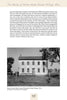 A black-and-white photo on "Shaker Spirits, Shaker Ghosts" by Schiffer Publishing, Ltd. shows a two-story house with porch and chimneys, two adults and two children in front, and a passage above detailing haunted Shaker tales.