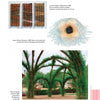 Basketry by Schiffer Publishing, Ltd. features three woven panels, a circular blue-lined artwork, and an arched willow structure in a garden—demonstrating basketry techniques, with artist names, artwork titles, and photo credits in small text.