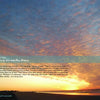 A vivid sunrise paints the sky over a calm New Jersey beach as text introduces “Wildwood Moments” from Schiffer Publishing, Ltd., describing a pre-dawn scene on the Wildwood boardwalk in Chapter Two: catching an early show.