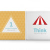 A close-up of Think Triangles! by Schiffer Publishing, Ltd., an interactive preschool book that invites young readers to explore and build analytical thinking skills.