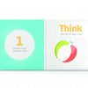 A spread from Think Circles! by Schiffer Publishing, Ltd.: The left page reads "1 Colorful Circle. What can it be?" and the right says "Think: Then lift the flap to see!" above a red, green, and white circle illustration.