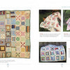 A book spread from Southern Quilts by Schiffer Publishing, Ltd. displays a large colorful patchwork quilt with classic patterns on the left page and three smaller uniquely patterned quilts outdoors on the right, each with captions.