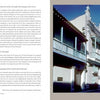A page from Havana Forever by Schiffer Publishing, Ltd. displays text about urban development beside a photo of a historic pastel-blue colonial building with balconies and arched windows, capturing the charm of old Havana architecture.
