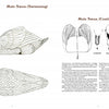 50 Bird Woodcarving Patterns by Schiffer Publishing, Ltd. features side and top illustrations of mute swans with labeled anatomy like the underbill and top bill—perfect references for accurate woodcarving patterns, with text descriptions for each diagram.