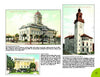 A collage of three vintage postcards from Schiffer Publishing, Ltd.'s "St. John's River" captures Jacksonville, FL landmarks—the Duval County Courthouse, Police Theater, and Government Building and Post Office—reflecting the city’s illustrated riverfront history.