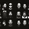 A grid of 35 black-and-white portraits from "Barbershops of America" by Schiffer Publishing, Ltd., features diverse individuals with unique expressions, hairstyles, glasses, and accessories, inspired by classic barbershop photography.