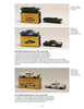A catalog page from Schiffer Publishing, Ltd.’s Collecting Matchbox displays three collectible Matchbox police cars—green, black, and white—with original boxes, model numbers, release years, and prices for collectors’ reference.