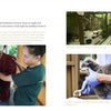 A two-page spread in "Mr. President and The First Lady" by Schiffer Publishing, Ltd. features DC Eagle Cam moments of bald eagle caretakers, the National Arboretum enclosures, a tagged eagle, and a vulture's close-up vet exam.