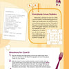 Cooking Together by Schiffer Publishing, Ltd. is a recipe page with a sudoku puzzle, handwritten ingredient list, and illustrated steps in orange and yellow, plus chef and flag graphics—perfect for interactive cooking.