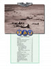 Black and white photo of military planes over clouds with insignia highlights U.S. Army Air Forces combat groups featured in Battle Colors Volume VI by Schiffer Publishing, Ltd.—showing WWII China-Burma-India Theater aircraft markings.