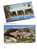 More Hollywood Homes" by Schiffer Publishing, Ltd.: Set of two vintage postcards—one featuring a palm-lined poolside with Bob Hope’s portrait, the other a modern hillside home—showcasing iconic movie star residences in Palm Springs, California.