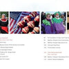 A contents page for *Celebrating Cape Cod & the Islands* by Schiffer Publishing, Ltd., listing festival names and page numbers. Above, photos show people in traditional costumes, Cape Cod food, wine bottles, and a feathered headdress on a light blue and white background.