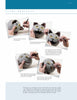 Five photos from "Building Gourd Birdhouses with the Fairy Gourdmother®" by Schiffer Publishing, Ltd. show hands painting a gray cat-shaped gourd—ears, eyes, pupils, nose accent, and whiskers applied step-by-step with a fine brush.