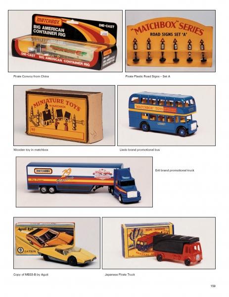 A collage of vintage Matchbox trucks, buses, a yellow sports car, road signs, and original packaging on white promotes "The Encyclopedia of Matchbox Toys" by Schiffer Publishing, Ltd.—a perfect addition to any collector's guide.