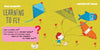 “Relationship Navigators” by Schiffer Publishing, Ltd. features a child and rabbit flying vibrant kites as a chicken looks on, highlighting how kite-flying teaches energy use, aerodynamics, and builds kids’ self-confidence.