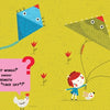 “Relationship Navigators” by Schiffer Publishing, Ltd. features a child and rabbit flying vibrant kites as a chicken looks on, highlighting how kite-flying teaches energy use, aerodynamics, and builds kids’ self-confidence.