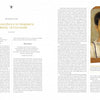 A two-page spread from "Encaustic Art in the Twenty-First Century" by Schiffer Publishing, Ltd. explores encaustic art history, featuring a right-page portrait of a young person with short dark hair and a light tunic on a brown background.