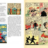 A two-page spread from "Eric Stanton & the History of the Bizarre Underground" by Schiffer Publishing, Ltd. showcases comic book covers, a biography of Eric Stanton, and colorful panels reminiscent of classic commercial fetish art.