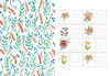 The "Floral Doodling Handbook" by Schiffer Publishing, Ltd. features watercolor art of green leaves and orange-blue flowers, plus eight note cards with hand-drawn blooms and ruled lines for journaling or doodling.