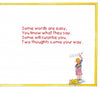 A girl by a yellow cat writes “CATNAP” on a wall. Red text reads: “Some words are easy… Some will surprise you…” Perfect for playful homophone fun in Double-Talk: Word Sense and Nonsense by Schiffer Publishing, Ltd.
