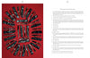 On the left page of "SOG Knives and More from America's War in Southeast Asia" by Schiffer Publishing, Ltd., SOG combat knives are arranged in a circle; the right page offers a numbered list describing these military knives.