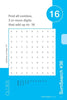 SumSearch by Schiffer Publishing, Ltd. offers a 9x9 numeric puzzle grid. Find all groups of 3+ digits that total 16 and mark them with checkboxes in this fun brain game challenge.