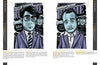 Two blue-toned illustrated portraits of men in suits, labeled Max Fischer and Herman Blume, feature graphic elements inspired by the cult film Rushmore. From "Alternative Movie Posters" by Schiffer Publishing, Ltd.
