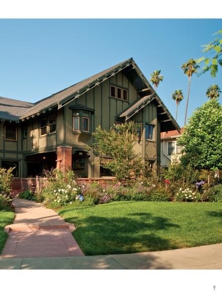 Discover "Arts & Crafts Houses" by Schiffer Publishing, Ltd.—a celebration of timeless architecture and modern comfort, showcasing restored bungalows with lush lawns and charming walkways.