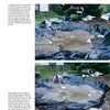 A man digs in a pond, preparing the area for beautiful water features inspired by "Water Gardens and Natural Pools" from Schiffer Publishing, Ltd., to enhance the landscape design.