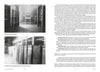 Two black-and-white photos from "Monetary Men" by Schiffer Publishing, Ltd.: Top, a woman in a vault with safety deposit boxes; bottom, rows of large metal containers hint at the secretive aura of WWII Nazi gold legends.