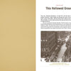 A sepia-toned page from "Building Boston" by Schiffer Publishing, Ltd. features text about Copley Square after the 2013 Marathon Bombings and a black-and-white aerial photo of a crowded city street during the Boston Marathon.