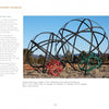 On the cover of Ironwork Today 4 by Schiffer Publishing, Ltd., three large metal orbs—black, green, and red—crafted from interwoven bands by artist-blacksmiths are displayed outdoors on rocky ground with trees and a blue sky behind.