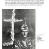 A black-and-white photo in "Ku Klux Terror" (Schiffer Publishing, Ltd.) shows an Alabama Klan leader, Robert Shelton, in a white robe and hood with staff. Text and page number above reference KKK history.