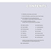 A table of contents page with the heading CONTENTS, listing foreword, essays, contributors, and acknowledgments—ideal for an art catalog like "From Storage to Studio" by Schiffer Publishing, Ltd.—on a light gray background.