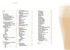 Table of contents for The Umami Factor by Schiffer Publishing, Ltd., with chapters on fermentation recipes, yeast, brewing techniques, and ingredients, plus a partial image of a glass of beer on the right.