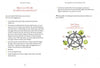 A two-page spread from The Healthy Witch by Schiffer Publishing, Ltd. offers liver/gallbladder health tips, diet and exercise advice on the left page, and explores moderation with a pentagram of seasonal and elemental associations on the right.