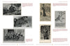 Two pages from "German Military Travel Papers of the Second World War" by Schiffer Publishing, Ltd. showcase six B&W WWII German military photos and illustrations, each with captions, red text notes, and references to original Wehrmacht documents.