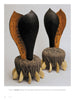 Turning to Art in Wood by Schiffer Publishing, Ltd. showcases sculptural chairs with dark, curved wooden backrests, textured seats like woven roots, and claw-like legs—pieces reminiscent of a top wood museum collection.
