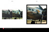 Two restored WWII bomber photos from "The 8th Army Air Force in Color" by Schiffer Publishing, Ltd. show nose art with a cartoon dog and “BUTCH,” including a detailed close-up near the propeller, highlighting aviation image preservation.