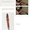 A step-by-step guide from Schiffer Publishing, Ltd. on Turning Modified Slimline Pens, featuring three images—two of woodturning and one of the finished pen kit—with clear instructions and descriptions.