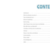 The 50 State Gems and Minerals by Schiffer Publishing, Ltd. features a Table of Contents with blue CONTENTS heading, listing Introduction, State Minerals, Rock Hunting, US State Gems, Glossary, Photo Credits, Index & more—ideal for kids.