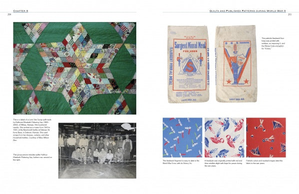 Discover "World War II Quilts, 2nd Edition" by Schiffer Publishing, Ltd.—featuring vintage quilt photos, WWII sewing patterns, and patriotic fabric swatches for an inspiring look into American quilt history.
