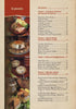 Table of contents page from "Medieval Cooking in Today's Kitchen" by Schiffer Publishing, Ltd., featuring chapters, dish names, images of pies and meats, a red Contents sidebar, and a list of historical European recipes.