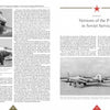 Two pages from Schiffer Publishing, Ltd.’s "The Bell P-39 Airacobra and P-63 Kingcobra Fighters": one page with text and two B&W photos, the other with a large image of Lend-Lease P-39s lined up on an airfield.
