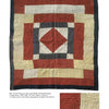Amish Quilts and the Welsh Connection by Schiffer Publishing, Ltd. explores handmade quilts with concentric squares in red, black, and tan, centered by a diamond pattern and featuring detailed stitching—highlighting Amish quilting traditions.