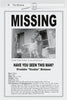 A black-and-white missing person flyer with a photo of Freddie Tookie Holmes, featured in "Gone Missing in New York" by Schiffer Publishing, Ltd., lists his description, his 1983 disappearance, and a contact number for tips.