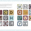 Meditative Zendoodles by Schiffer Publishing, Ltd. features 26 square tiles, each with a unique A-Z letter adorned in colorful, intricate Zendoodle patterns inspired by hand-drawn Zentangle art.